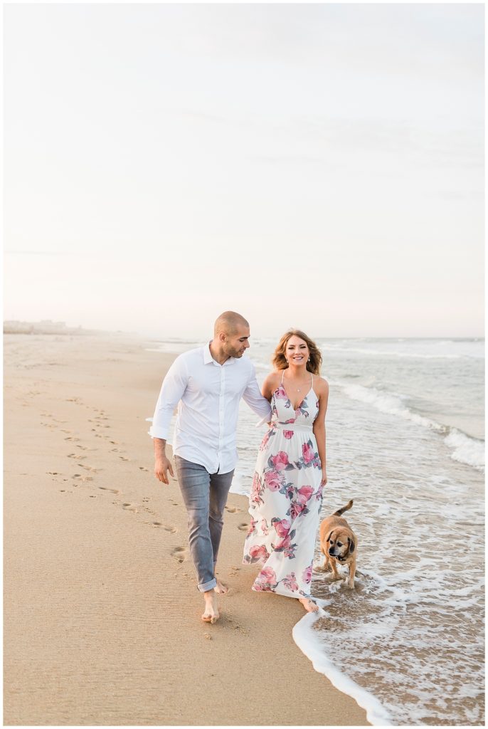 engagement photos at spring lake beach