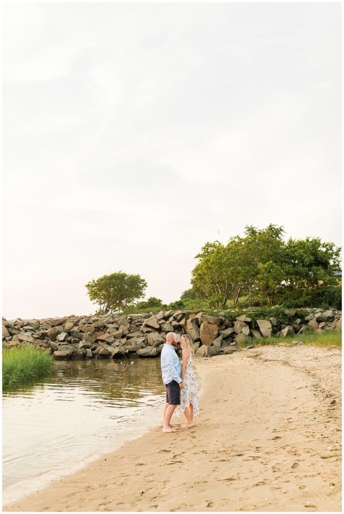 beach engagement sandy hook