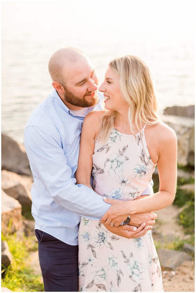 beach engagement sandy hook