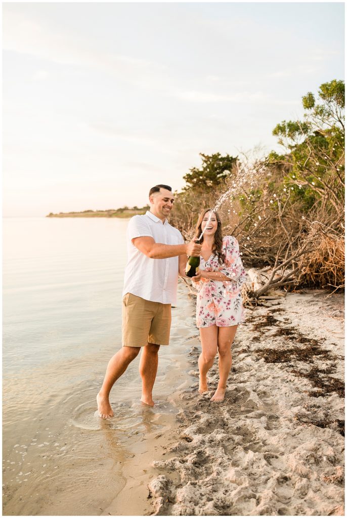 beach engagement session