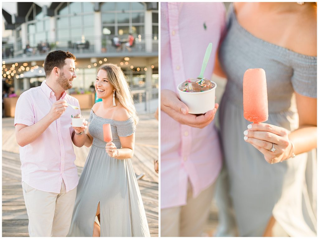 engagement session with ice pops