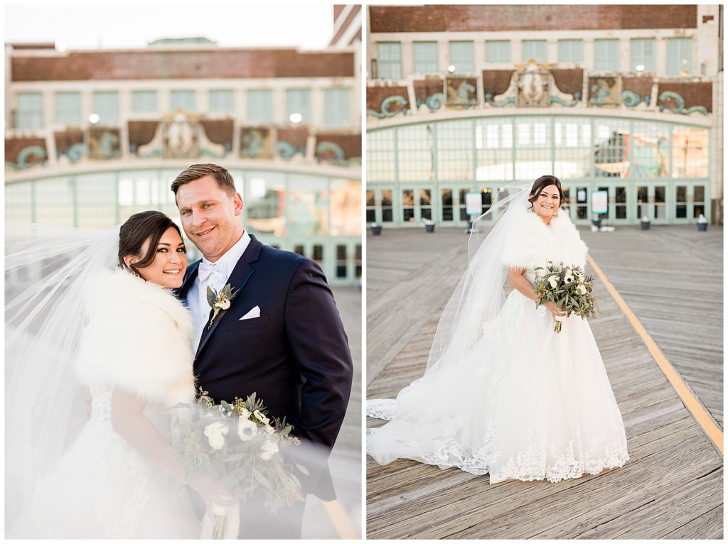 wedding photos Asbury Park boardwalk