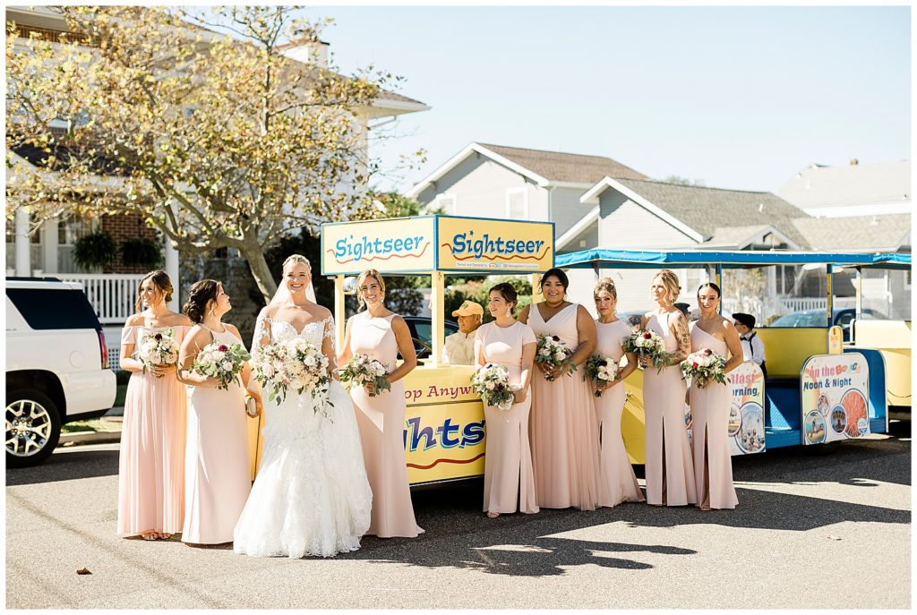 wedding with tram car