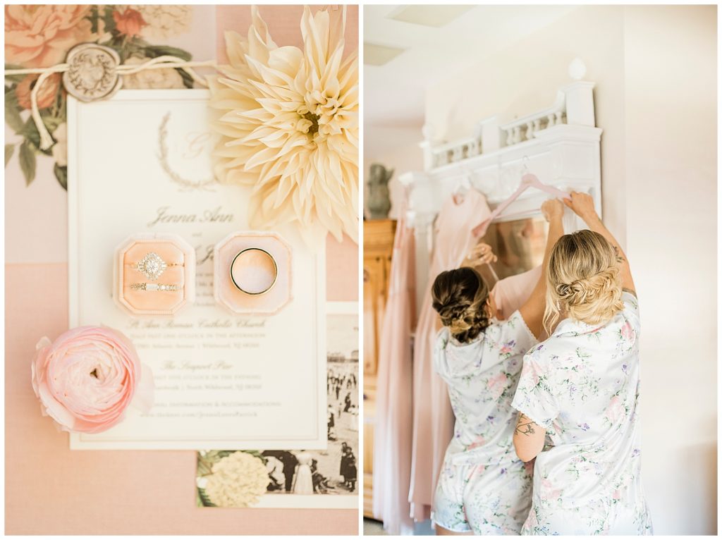 blush pink wedding details