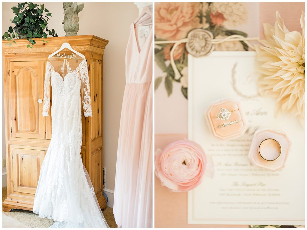 blush pink wedding details