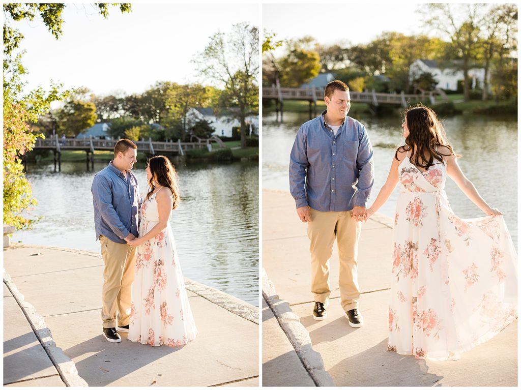 spring lake divine park engagement pictures