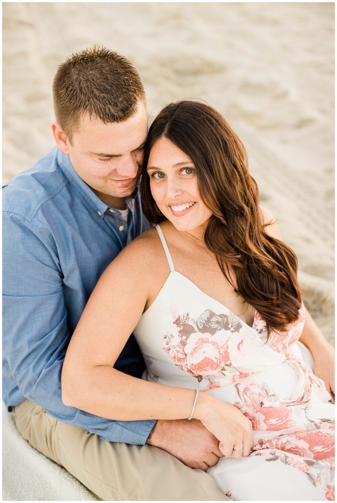 spring lake bridge engagement photos