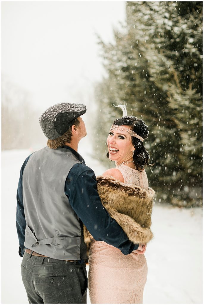 nj engagement photos in snow
