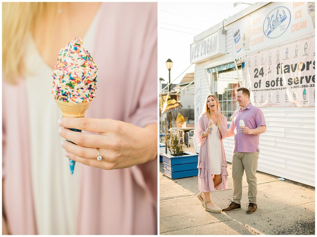 ice cream engagement photos