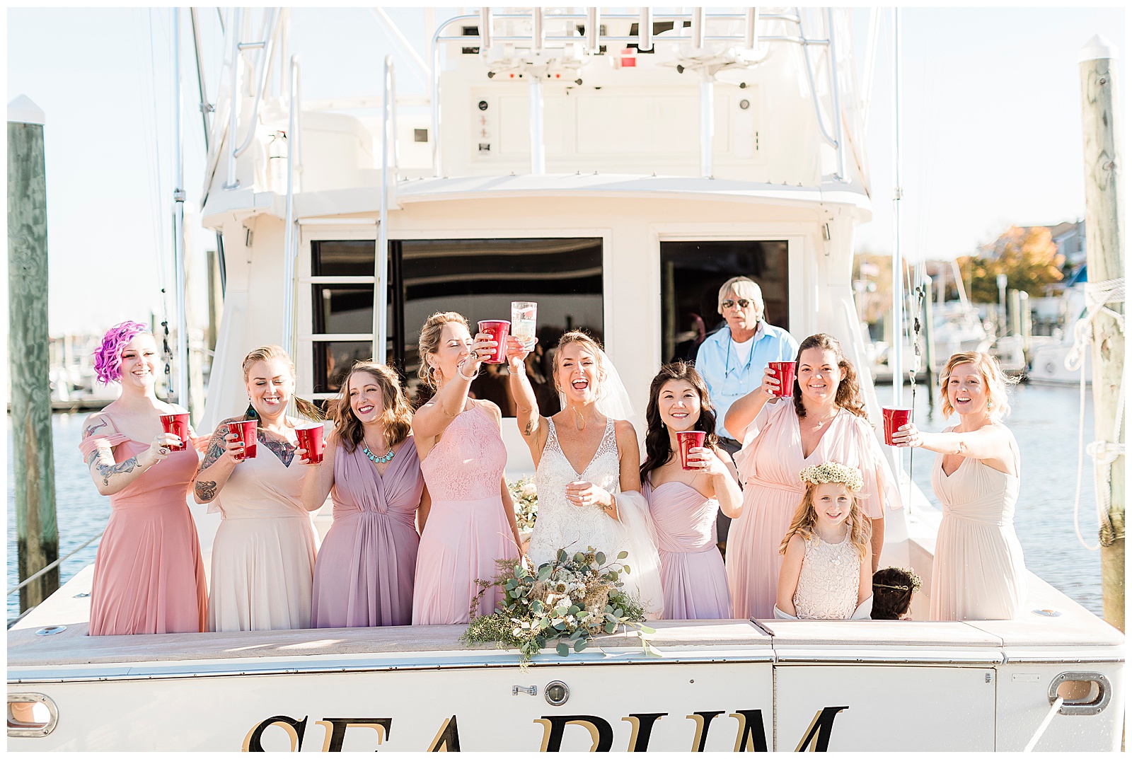 Wedding Photos on a Boat