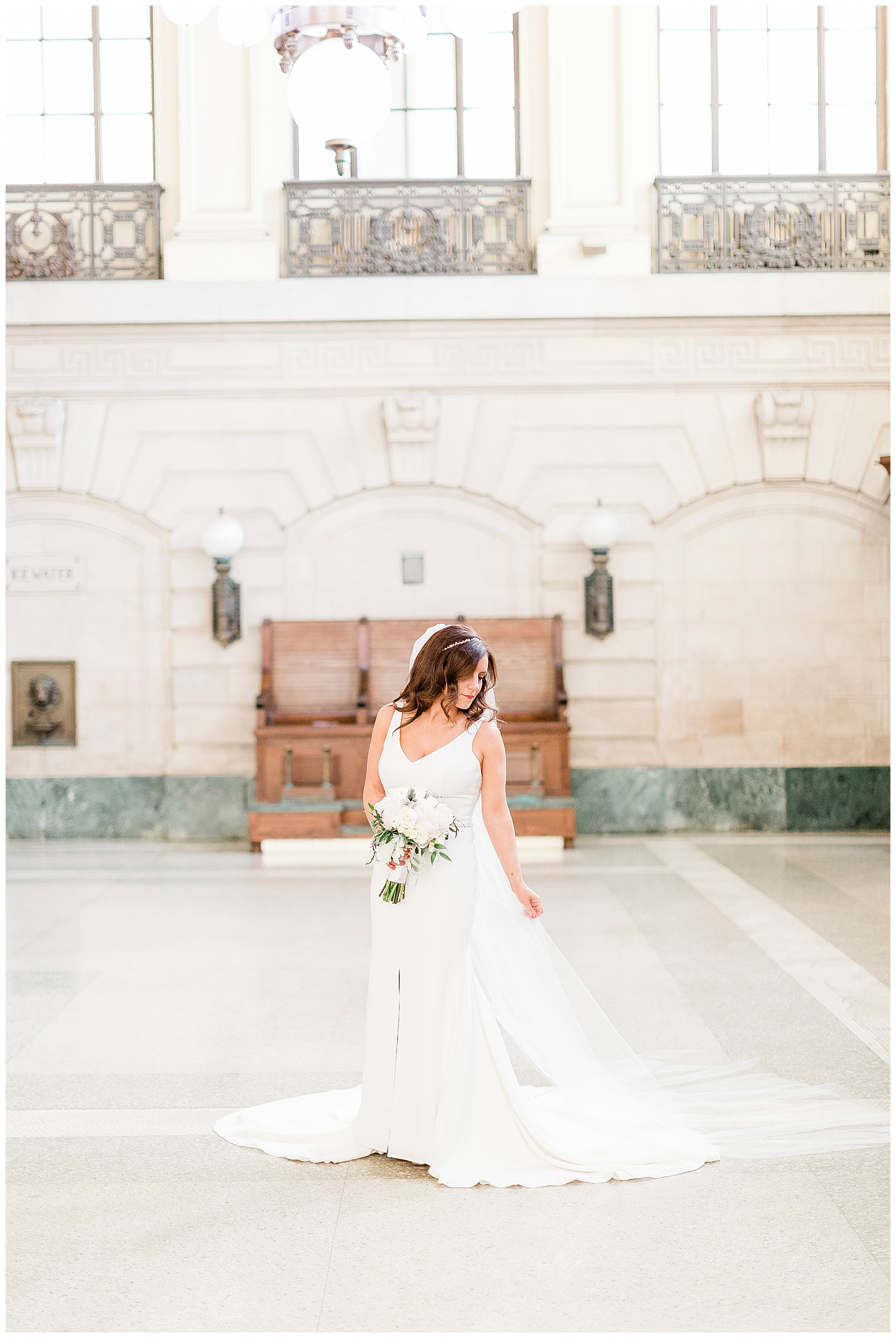 Wedding Photos in Hoboken Train Station