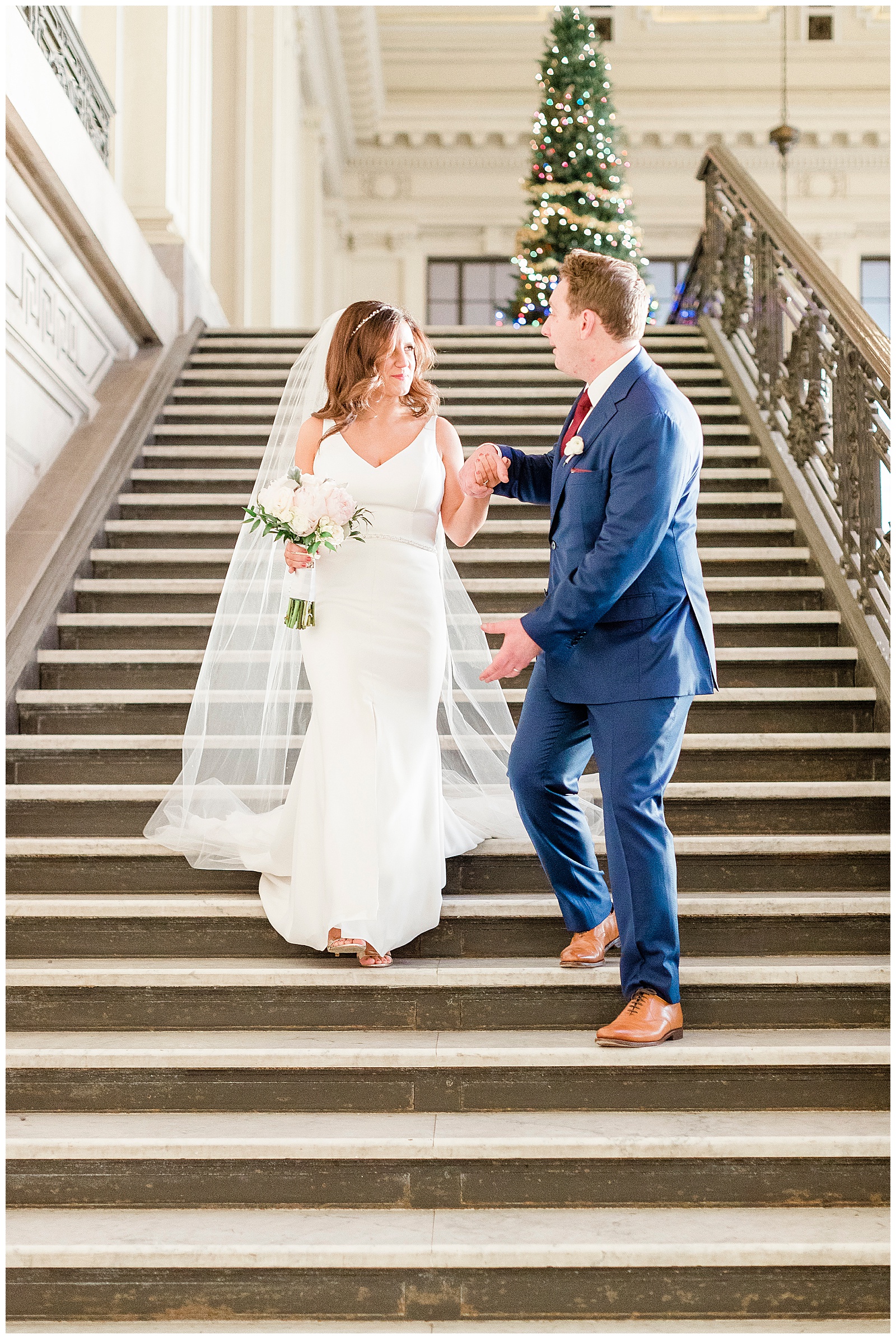 Wedding Photos in Hoboken Train Station