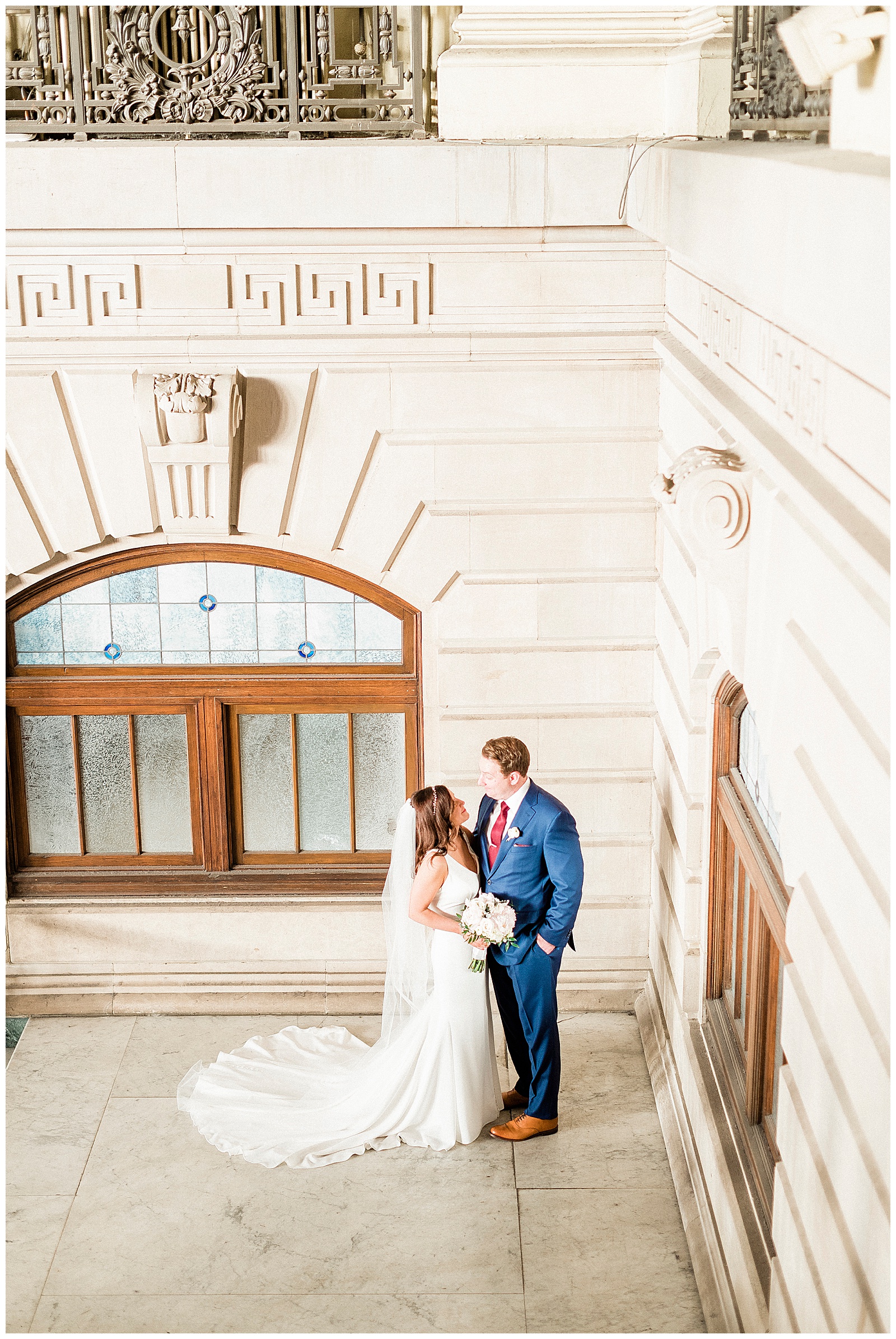 Wedding Photos in Hoboken Train Station