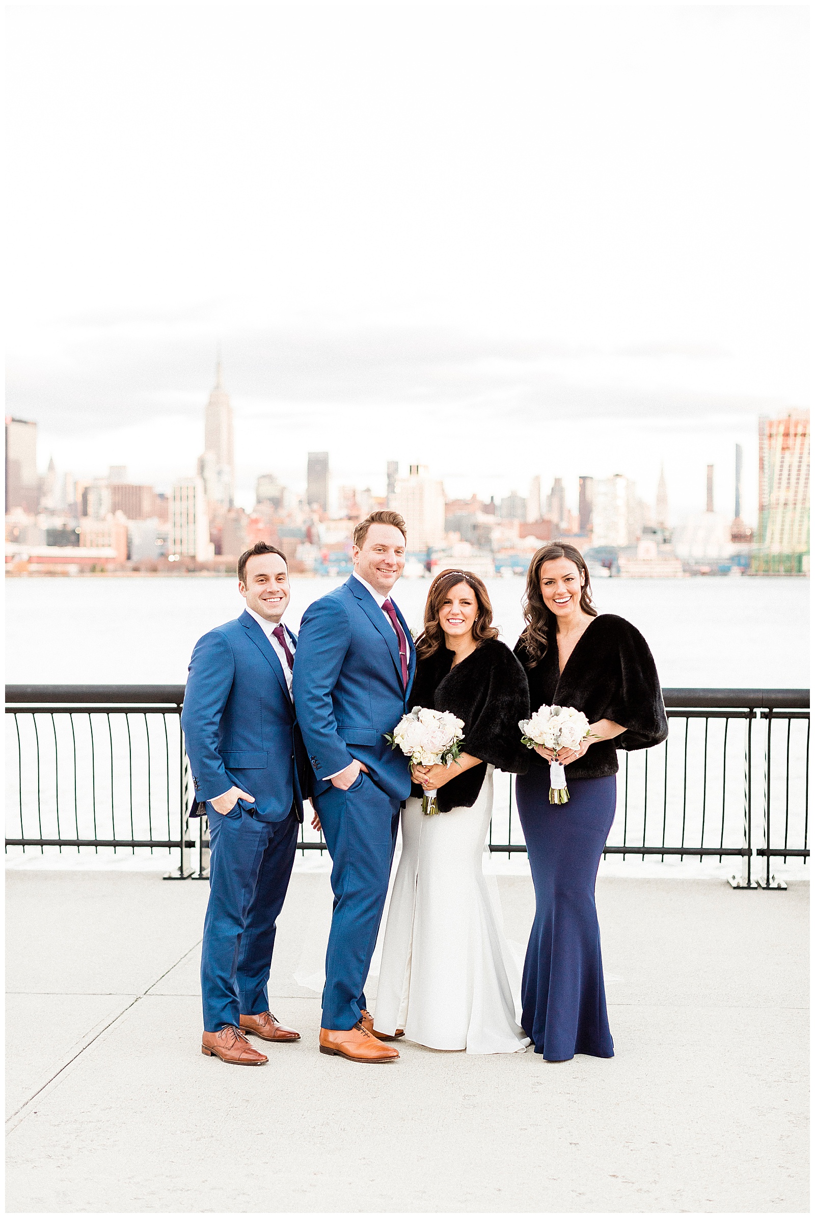 Hoboken Wedding Photos with Skyline