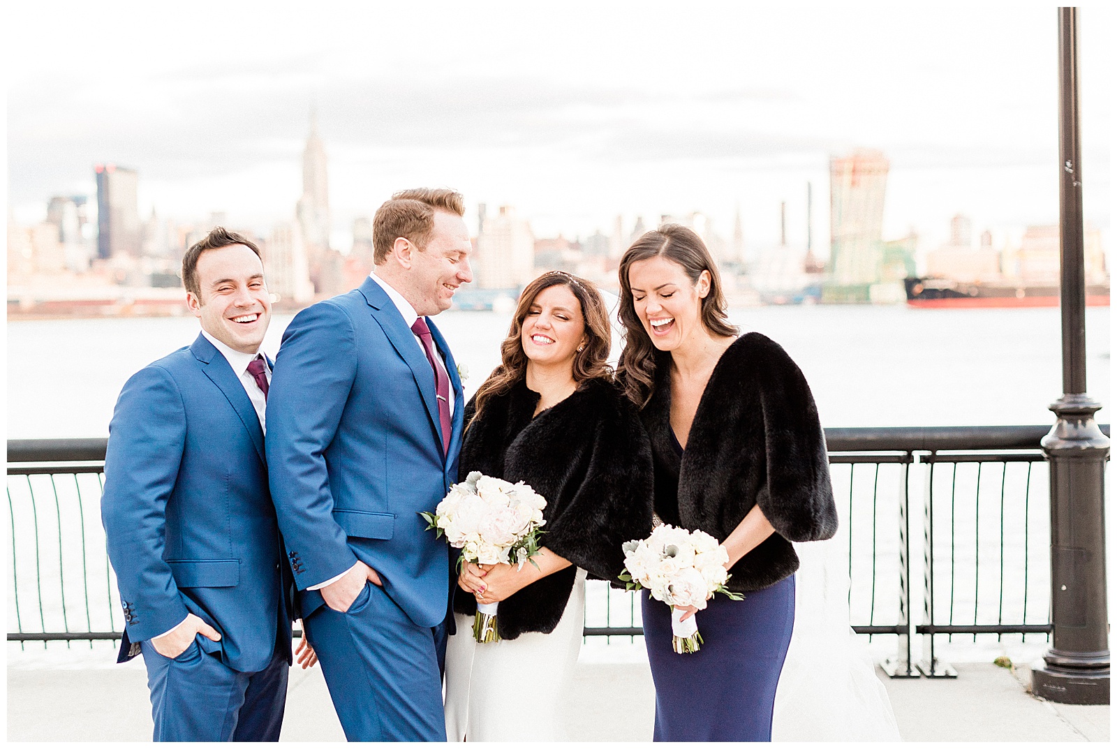Hoboken Wedding Photos with Skyline