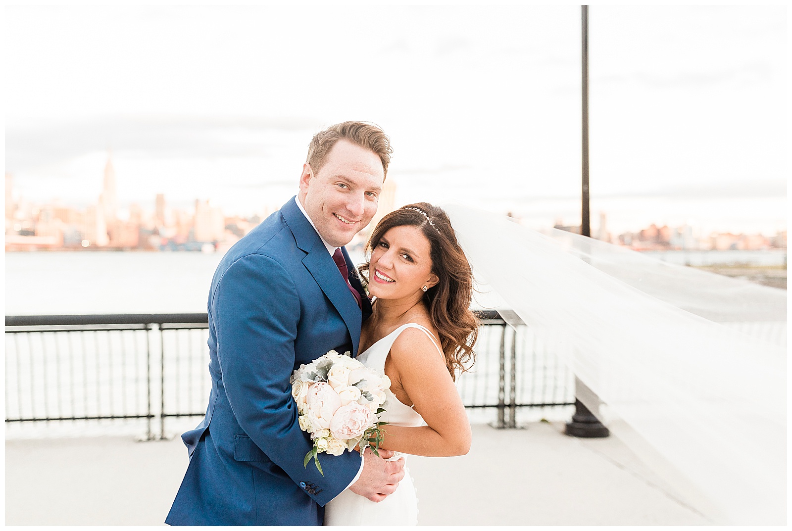 Hoboken Wedding Photos with Skyline