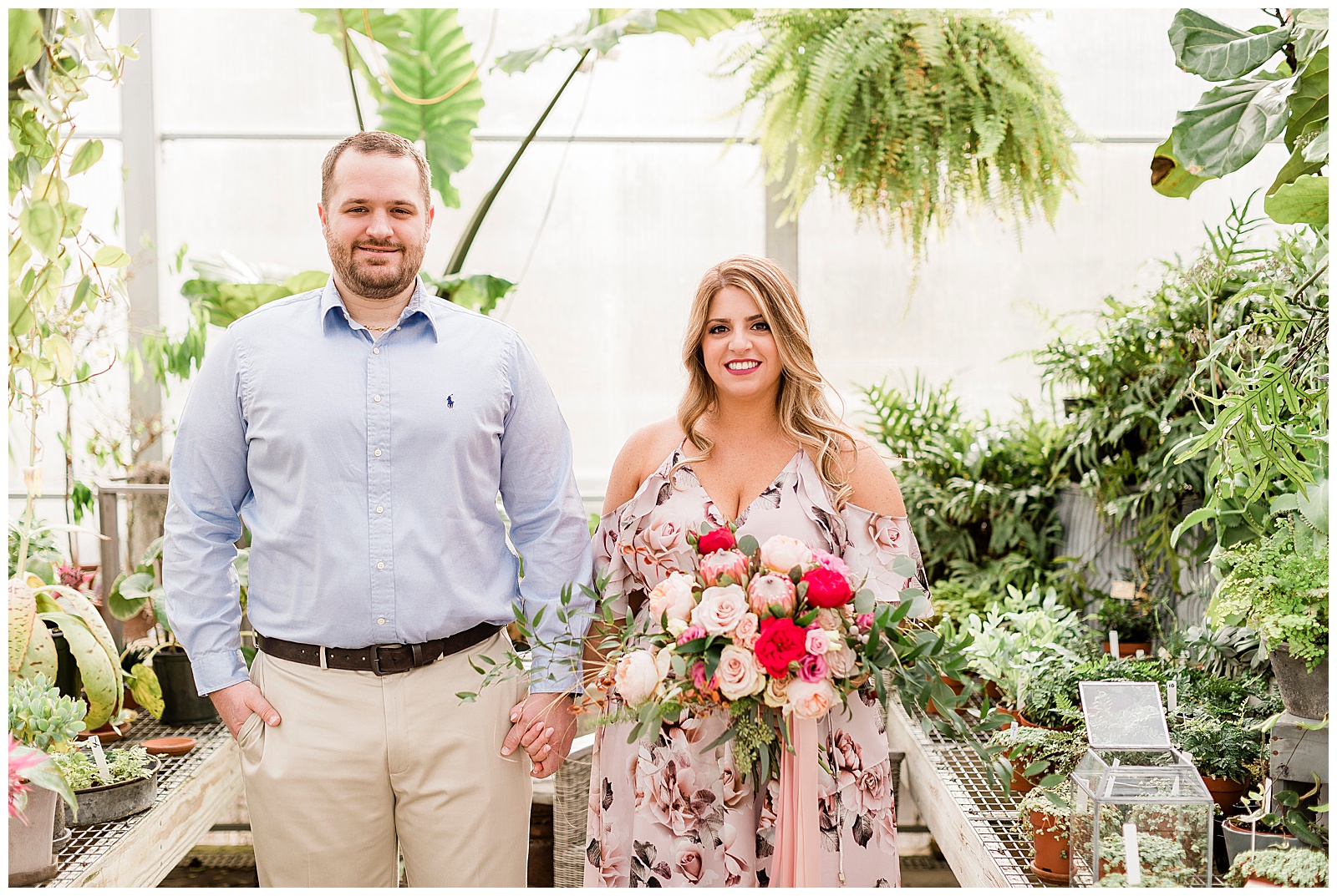 Greenhouses in New Jersey Engagement Photos