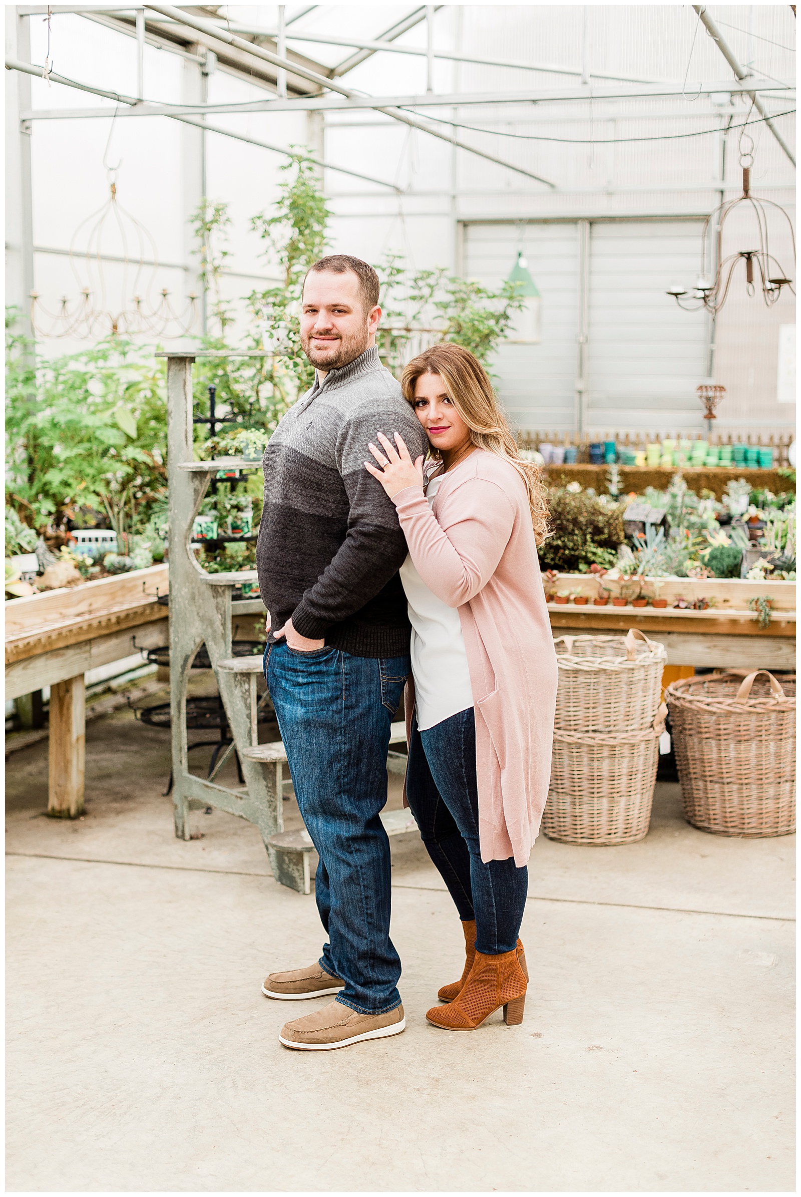 Engagement Photos in Greenhouses