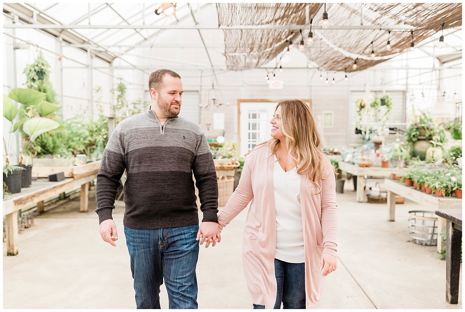 Engagement Photos in Greenhouses