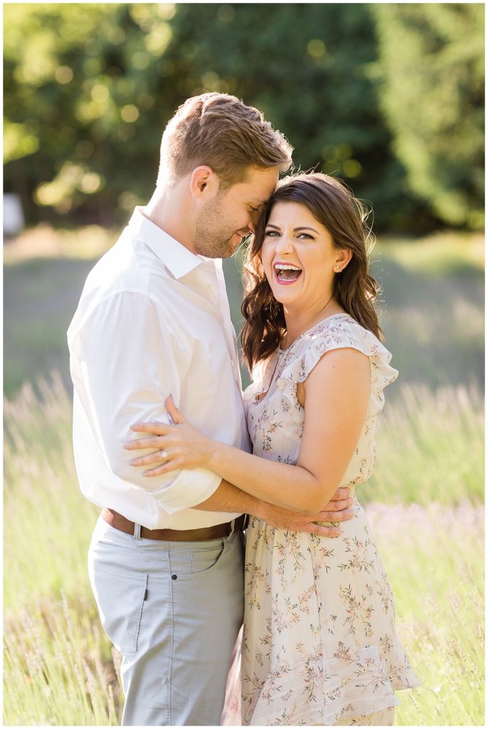 lavender field engagement pics